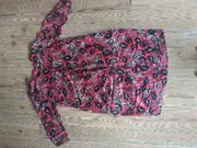 Vorschaubild 4 von Freizeitkleid Damen Rot Gr. 36/S Viskose Blumenmuster Casual