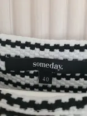 Vorschaubild 3 von Damen Pullover Gr. 40/L Weiß Gestreift Langarm Casual