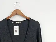 Vorschaubild 3 von Strickjacke Damen Gr. 38/M Grau Casual Cardigan