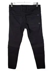 Vorschaubild 2 von Motac 3D Slim Herren Jeans W30 Schwarz Biker Tapered
