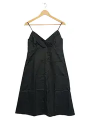 Vorschaubild 1 von Damen Sommerkleid Gr. 38/M Schwarz Elegant Leinen Baumwolle