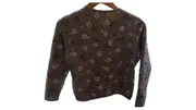 Vorschaubild 2 von Kinder Strickjacke Gr. 152 Grau Blumenmuster Casual