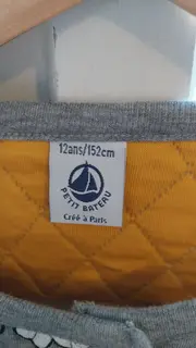 Vorschaubild 3 von Kinder Strickjacke Gr. 152 Grau Blumenmuster Casual