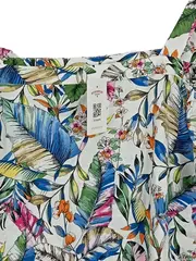 Vorschaubild 5 von Damen Bluse Gr. 44 XXL Mehrfarbig Florales Muster Off Shoulder