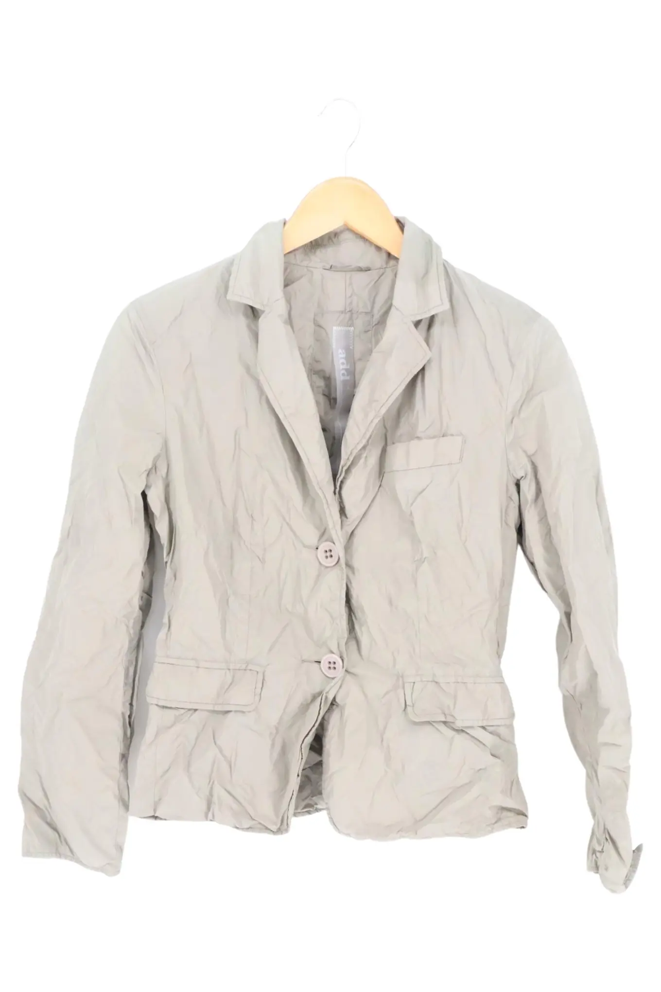 ADD Damen Blazer Grau Gr. 36/S Klassisch Vintage Jacke Business Freizeit