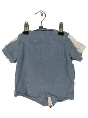 Vorschaubild 2 von Kinder Hemdbluse Gr. 68/74 Blau Casual Preppy Baumwolle