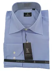 Vorschaubild 1 von Herren Business Hemd Blau Gr. M 100% Baumwolle Langarm