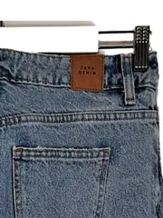 Vorschaubild 4 von Denim Mom Jeans Damen Gr. 34 XS Hellblau High Waist Straight