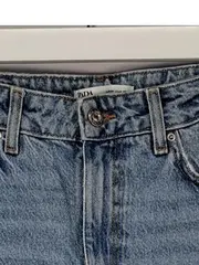 Vorschaubild 3 von Denim Mom Jeans Damen Gr. 34 XS Hellblau High Waist Straight
