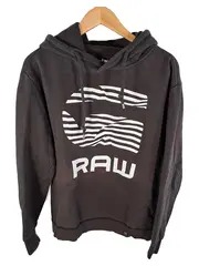 Vorschaubild 1 von Kapuzenpullover Hoodie Herren Braun Logo-Print Gr. M