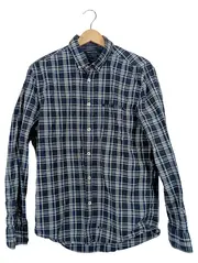 Vorschaubild 1 von Herren Karohemd Blau Gr. 38 Langarm Casual