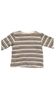 Vorschaubild 2 von Baby Langarmshirt Gr. 62 gestreift weiß grau Baumwolle