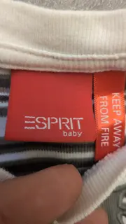 Vorschaubild 3 von Baby Langarmshirt Gr. 62 gestreift weiß grau Baumwolle