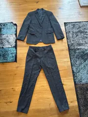 Vorschaubild 3 von Anzug Herren 50/L Grau Business Wolle Sakko Hose
