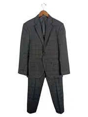 Vorschaubild 1 von Anzug Herren 50/L Grau Business Wolle Sakko Hose