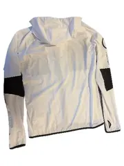 Vorschaubild 3 von Damen Trainingsjacke Windbreaker Kapuze Weiß Grau Gr. M
