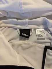 Vorschaubild 2 von Damen Trainingsjacke Windbreaker Kapuze Weiß Grau Gr. M