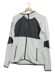 Vorschaubild 1 von Damen Trainingsjacke Windbreaker Kapuze Weiß Grau Gr. M