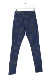Vorschaubild 2 von Damen Slim Fit Jeans Blau Abstrakt Muster Stretch W27 36 S