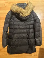 Vorschaubild 2 von Damen Steppjacke Daunen Winterjacke Kapuze Gr. 36 Schwarz
