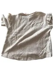 Vorschaubild 2 von Pullover Mädchen Gr. 80 Beige Rüschen Langarm