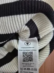 Vorschaubild 2 von Mädchen Pullover Gr. 140 Gestreift Creme Navy Rippstrick