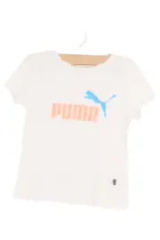 Vorschaubild 1 von Kinder T-Shirt Gr. 116 Weiß Casual Sportlich Logo-Print Kurzarm