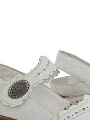 Vorschaubild 2 von Antistress Damen Slingback Sandale Weiß Leder Gr. 39 Lochmuster