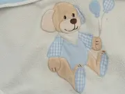 Vorschaubild 2 von Baby Einschlagdecke Pucktuch Hund Motiv Blau Fleece