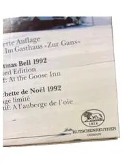 Vorschaubild 2 von Weihnachtsglocke 1992 Gans Porzellan Deko 7cm weiß