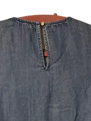 Vorschaubild 6 von EDC Damen Jeanskleid Gr. 36 Blau Casual Lyocell Rüschen Sommerkleid