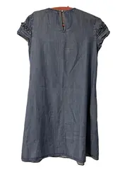 Vorschaubild 5 von EDC Damen Jeanskleid Gr. 36 Blau Casual Lyocell Rüschen Sommerkleid