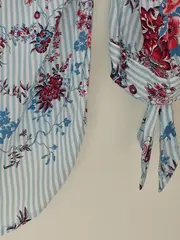 Vorschaubild 3 von Damen Bluse 34/XS Blumenmuster Gestreift Mehrfarbig Casual