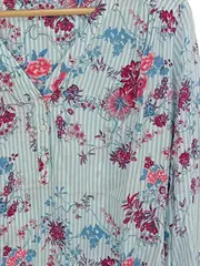 Vorschaubild 2 von Damen Bluse 34/XS Blumenmuster Gestreift Mehrfarbig Casual