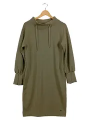 Vorschaubild 1 von Sweatkleid Damen Gr. 36 Oliv Kapuze Modal Freizeitkleid