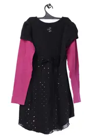 Vorschaubild 2 von Pezzo dOro festliches Kleid Kinder Mädchen Schwarz Pailletten Schleife Gr. 128