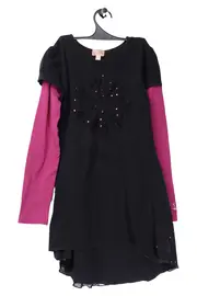 Vorschaubild 1 von Pezzo dOro festliches Kleid Kinder Mädchen Schwarz Pailletten Schleife Gr. 128