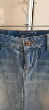 Vorschaubild 2 von Denim Jeansrock Minirock Damen L W30 Hellblau Used Look