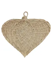 Vorschaubild 1 von Wandschmuck Herz Beige 62x55cm Wanddeko Natur Boho