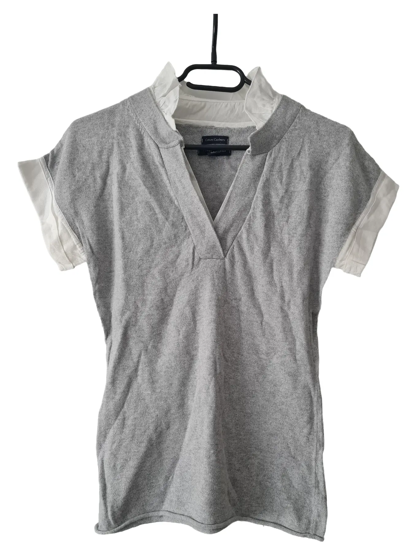 TOMMY HILFIGER Damen T-Shirt Grau XS Casual