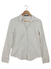 Vorschaubild 1 von TAIFUN Hemdbluse Damen Gr. 38 Weiß Langarm Klassisch Baumwolle
