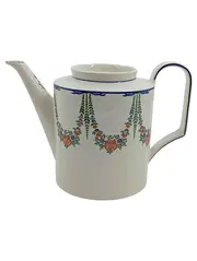 Vorschaubild 1 von Elysée Teekanne Porzellan Blumenmuster Weiß 1,5L