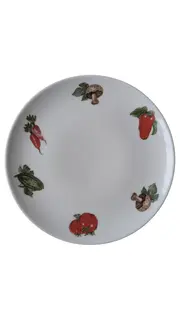 Vorschaubild 1 von Frühstücksteller Keramik Gemüse Motiv Weiß Klassisch