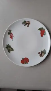 Vorschaubild 3 von Frühstücksteller Keramik Gemüse Motiv Weiß Klassisch