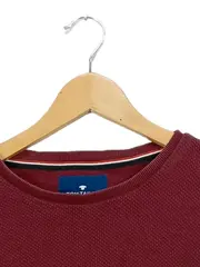 Vorschaubild 3 von Herren Pullover Rot Gr. M Baumwolle Casual Langarm