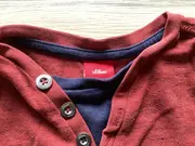 Vorschaubild 3 von Langarmshirt Jungen Gr. 92 Rot Henley Knopfleiste Gitarre