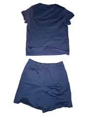 Vorschaubild 5 von Twin Set T-Shirt Shorts Damen Gr. M Blau Baumwolle