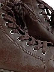 Vorschaubild 3 von Damen Stiefelette Leder Braun Gr. 43 Schnürstiefel Casual