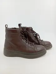 Vorschaubild 2 von Damen Stiefelette Leder Braun Gr. 43 Schnürstiefel Casual