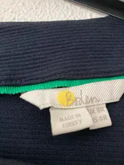 Vorschaubild 5 von Damen Freizeitkleid Gr. 34/XS Kurzarm Blau Grün Retro